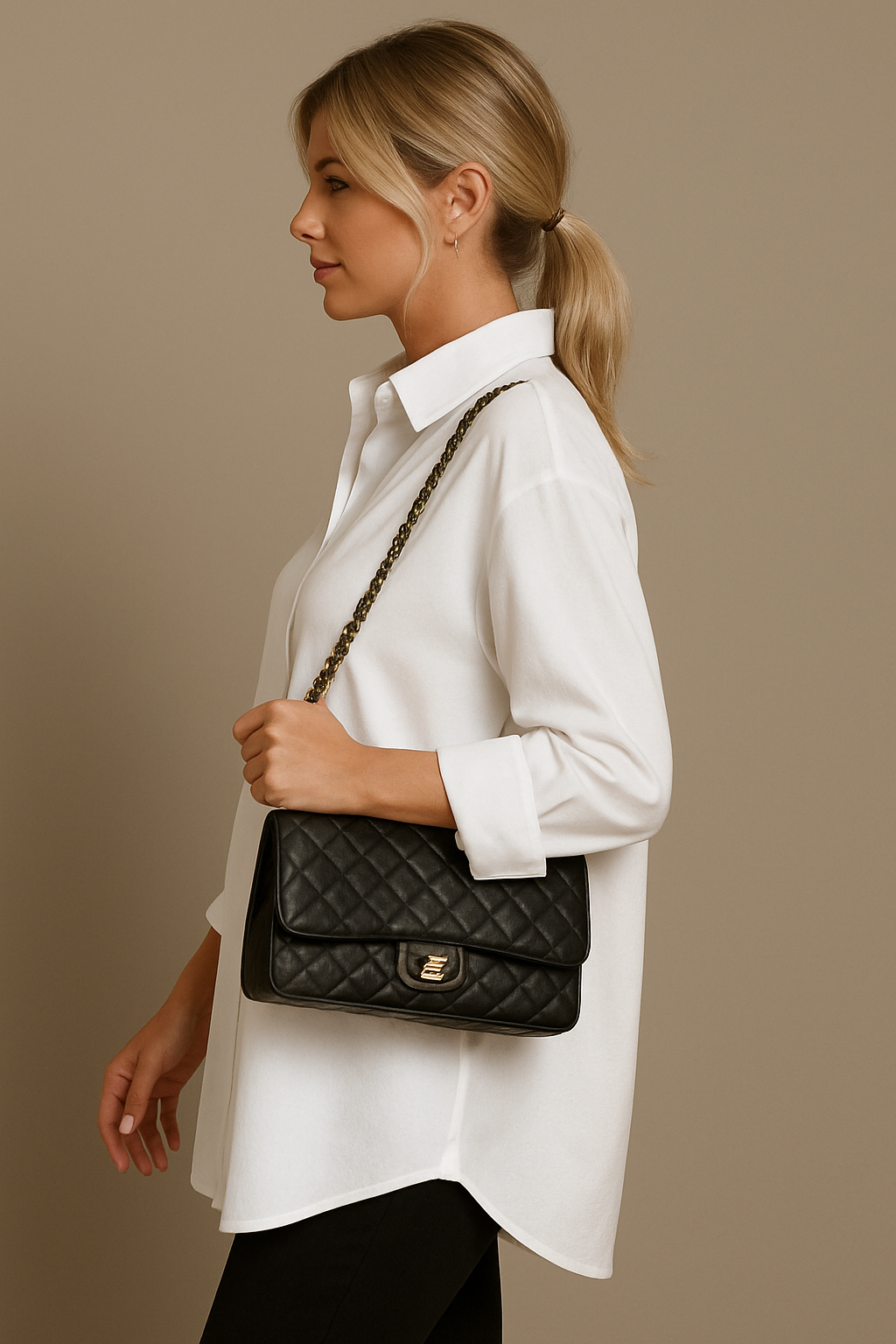 Lapel Collar Long Sleeve Button Shirt