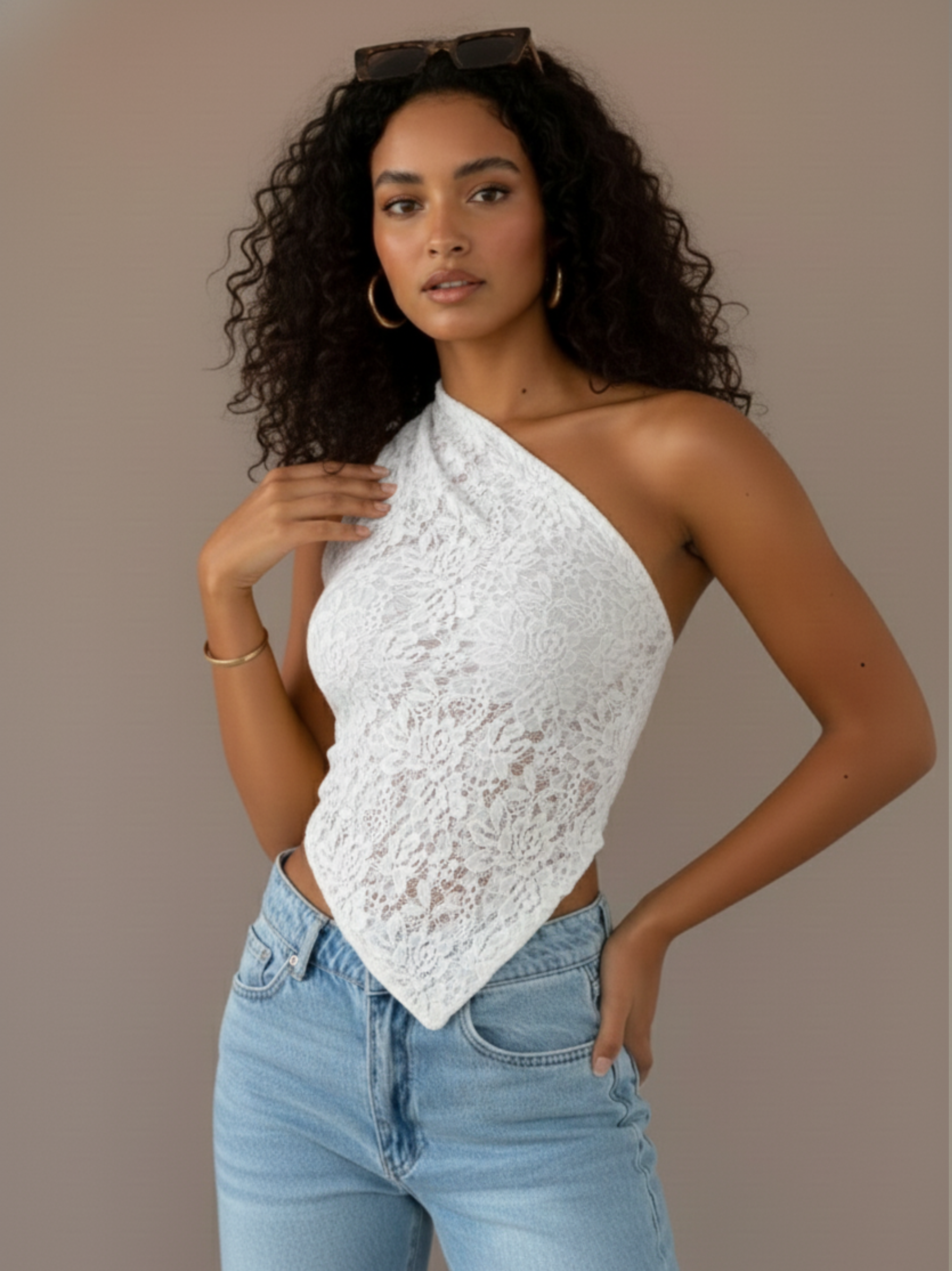 Jasmin Lace Summer Tie-Up Top