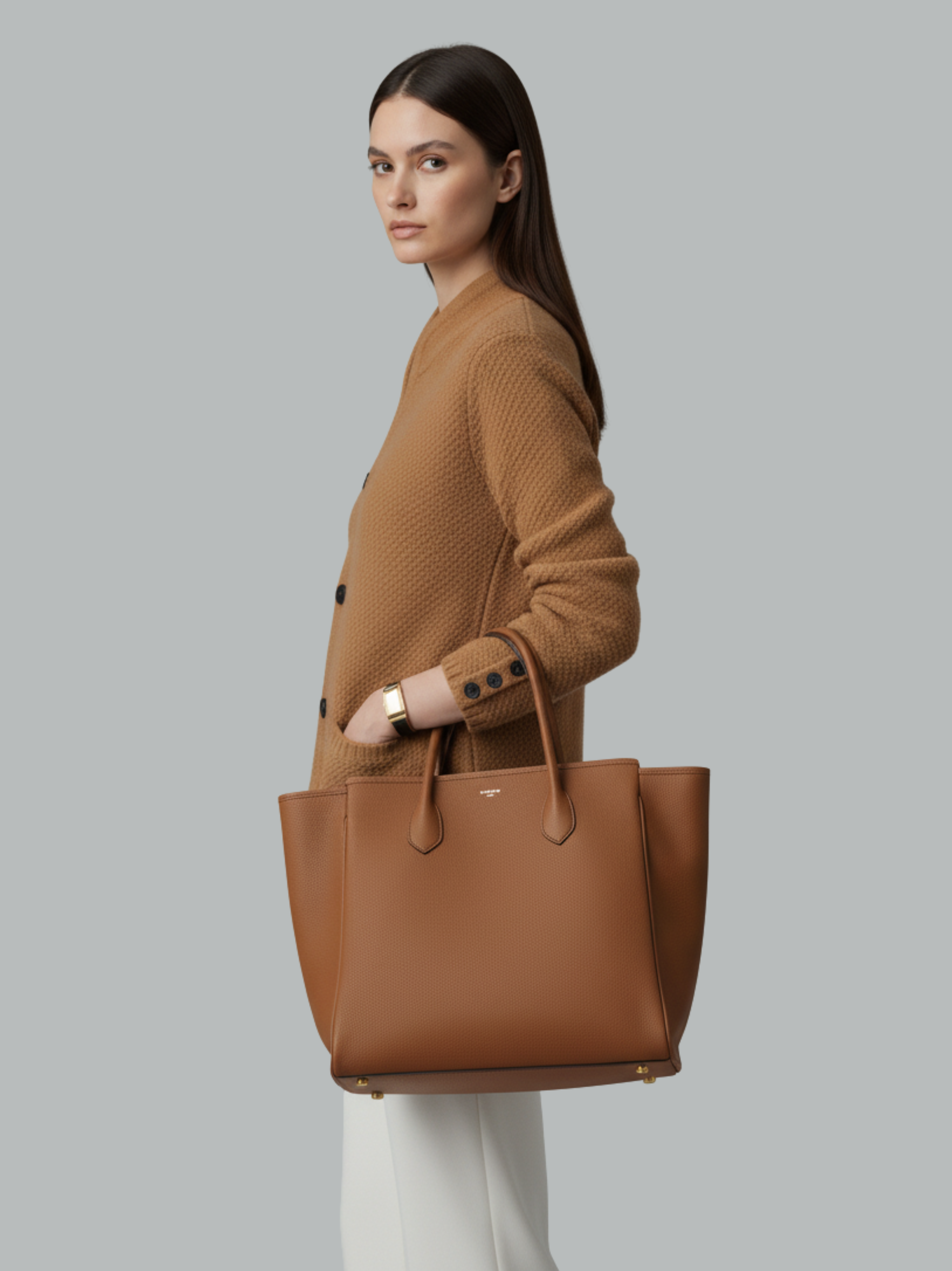 Chunky Knit Wool Blend Cardigan