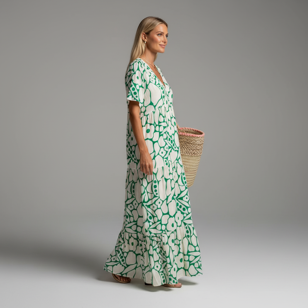 Sam Floral Print Maxi Dress