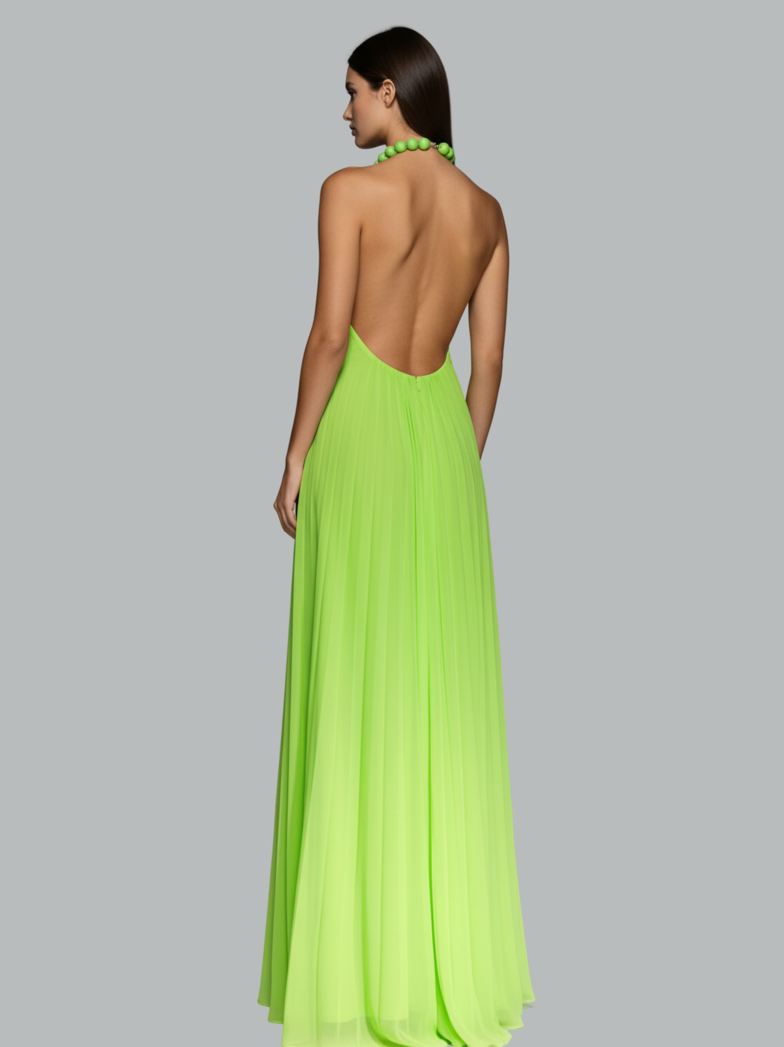 Chiffon Halter Maxi Dress