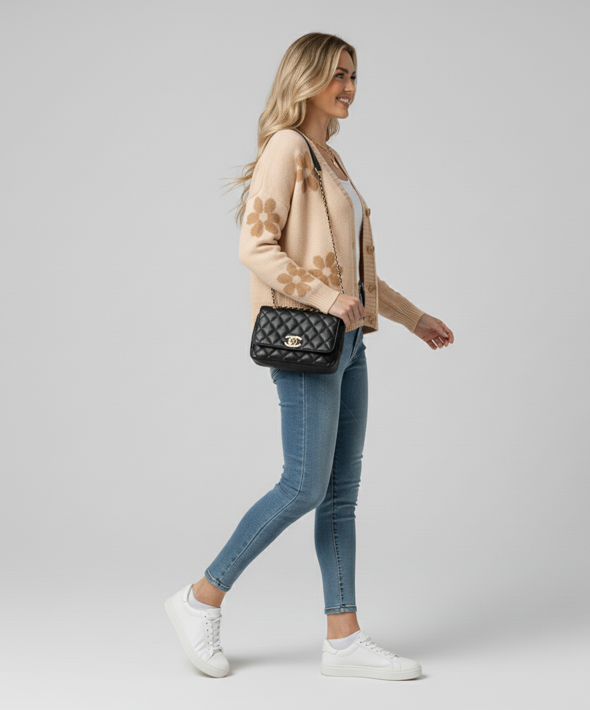 Daria Flower Pattern Sweater