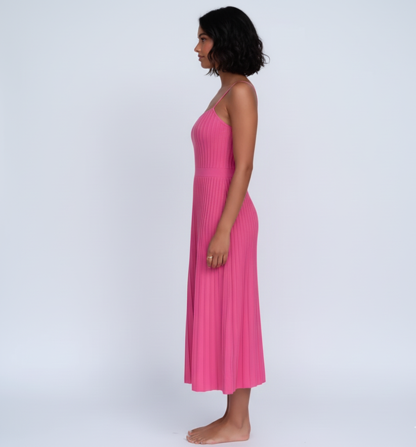 Leila Pleated Midi Dress