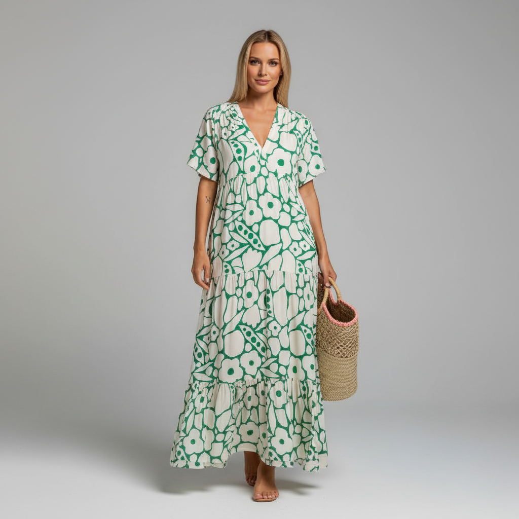 Sam Floral Print Maxi Dress