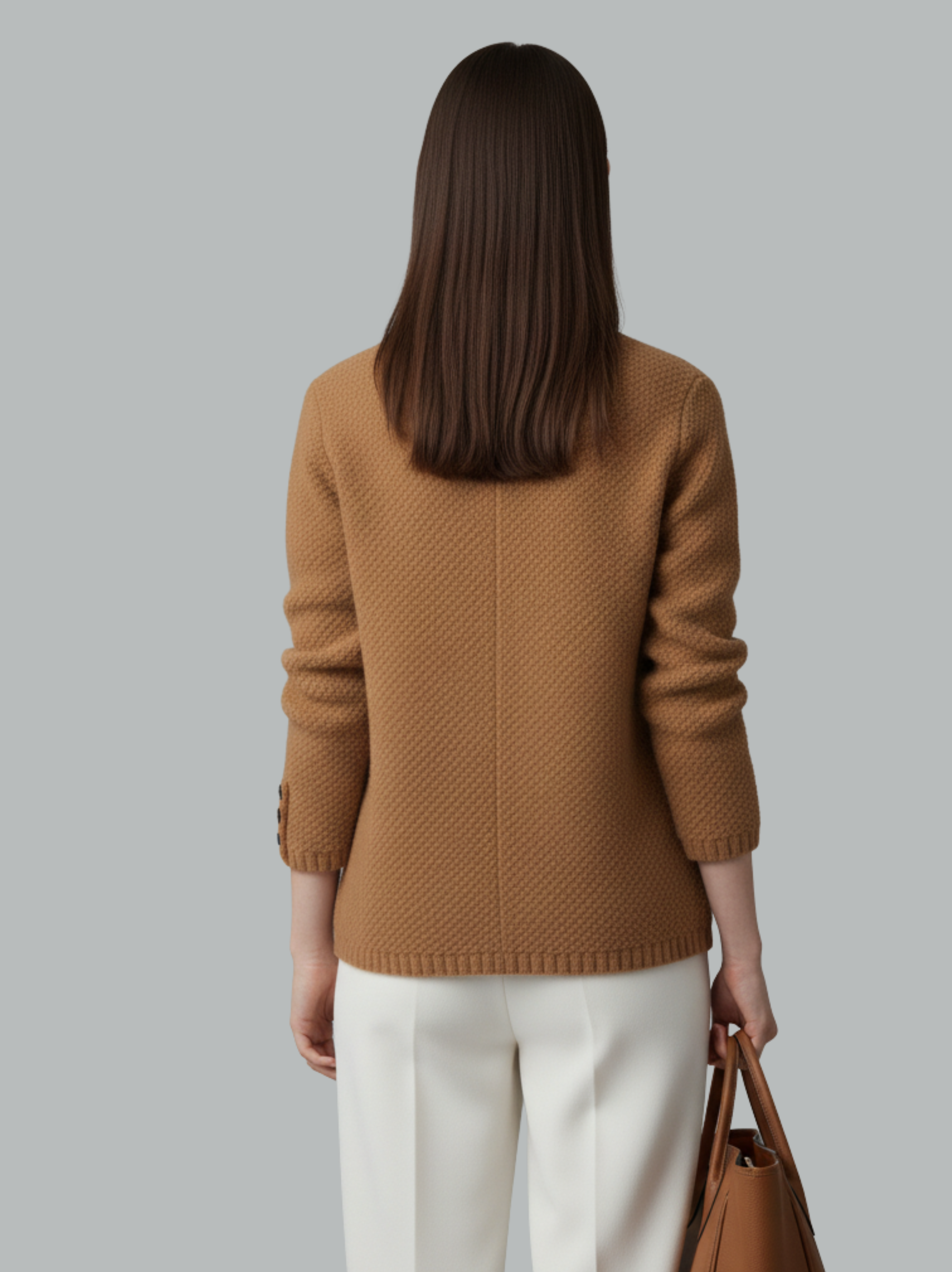 Chunky Knit Wool Blend Cardigan