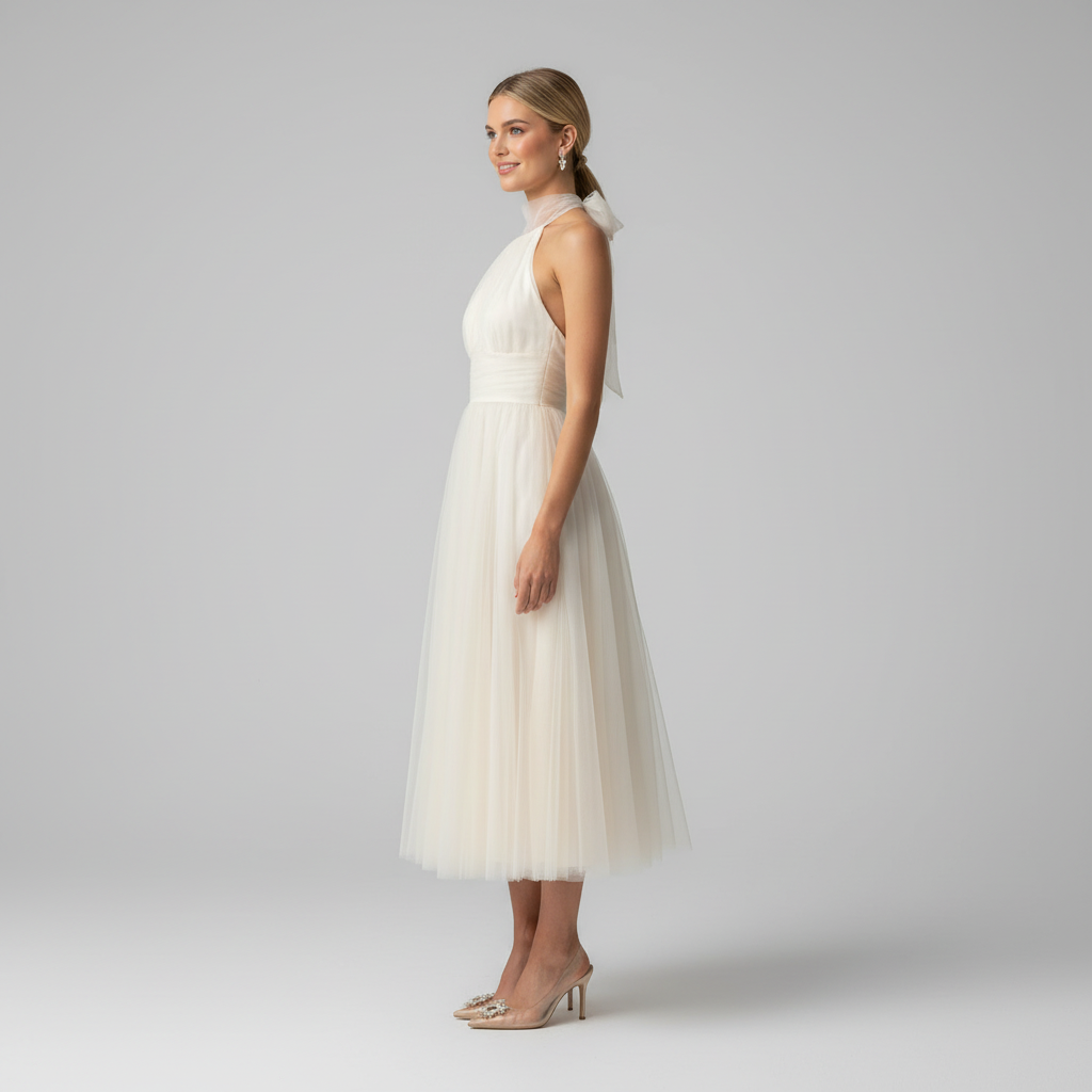Ethereal Tulle Halter Gown