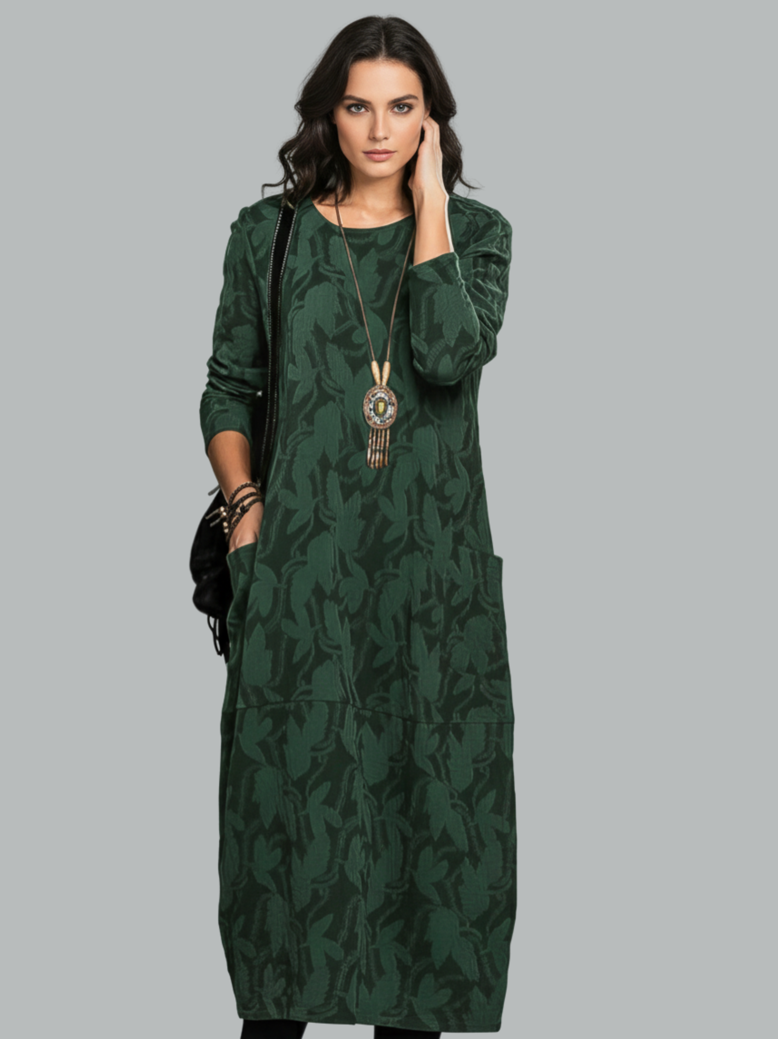 Clara Printed Long Sleeve Dress