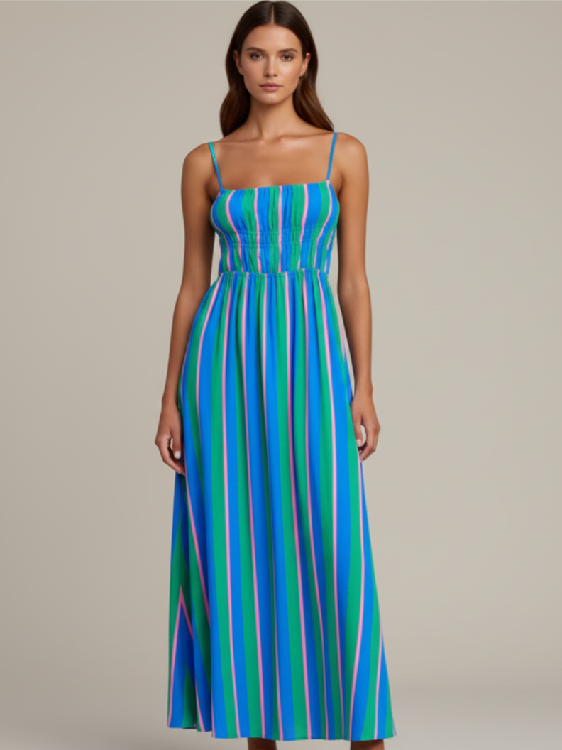 Coastal Breeze Peppermint Stripe Dress