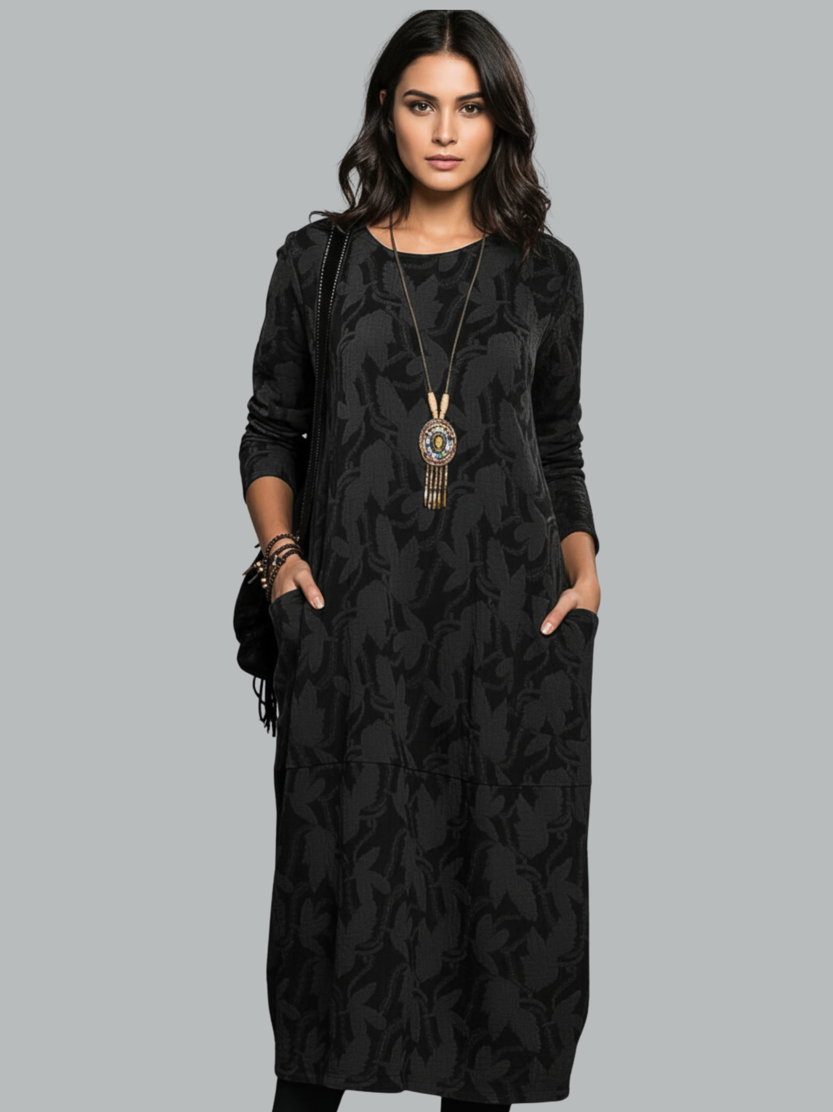 Clara Printed Long Sleeve Dress