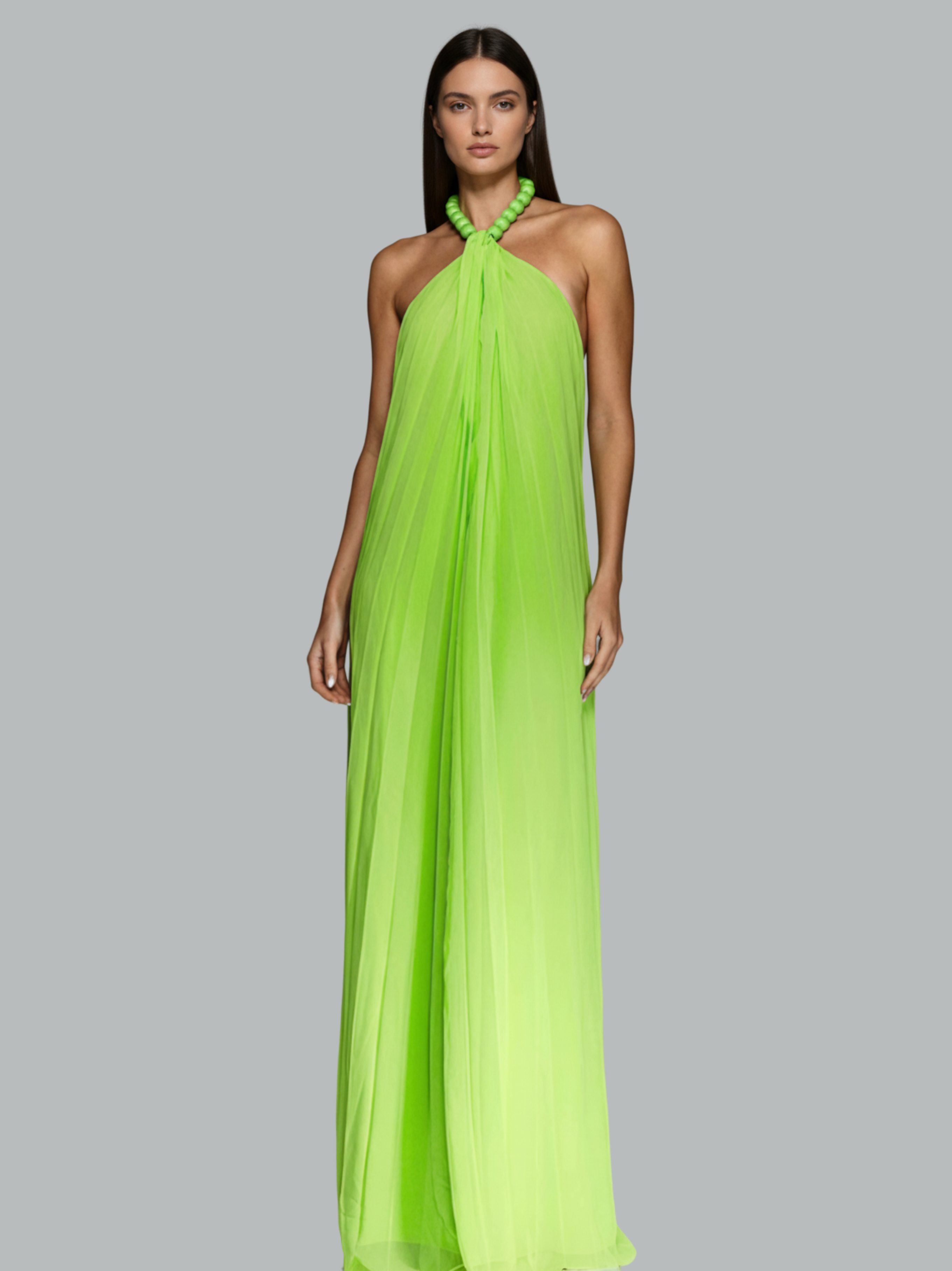 Chiffon Halter Maxi Dress