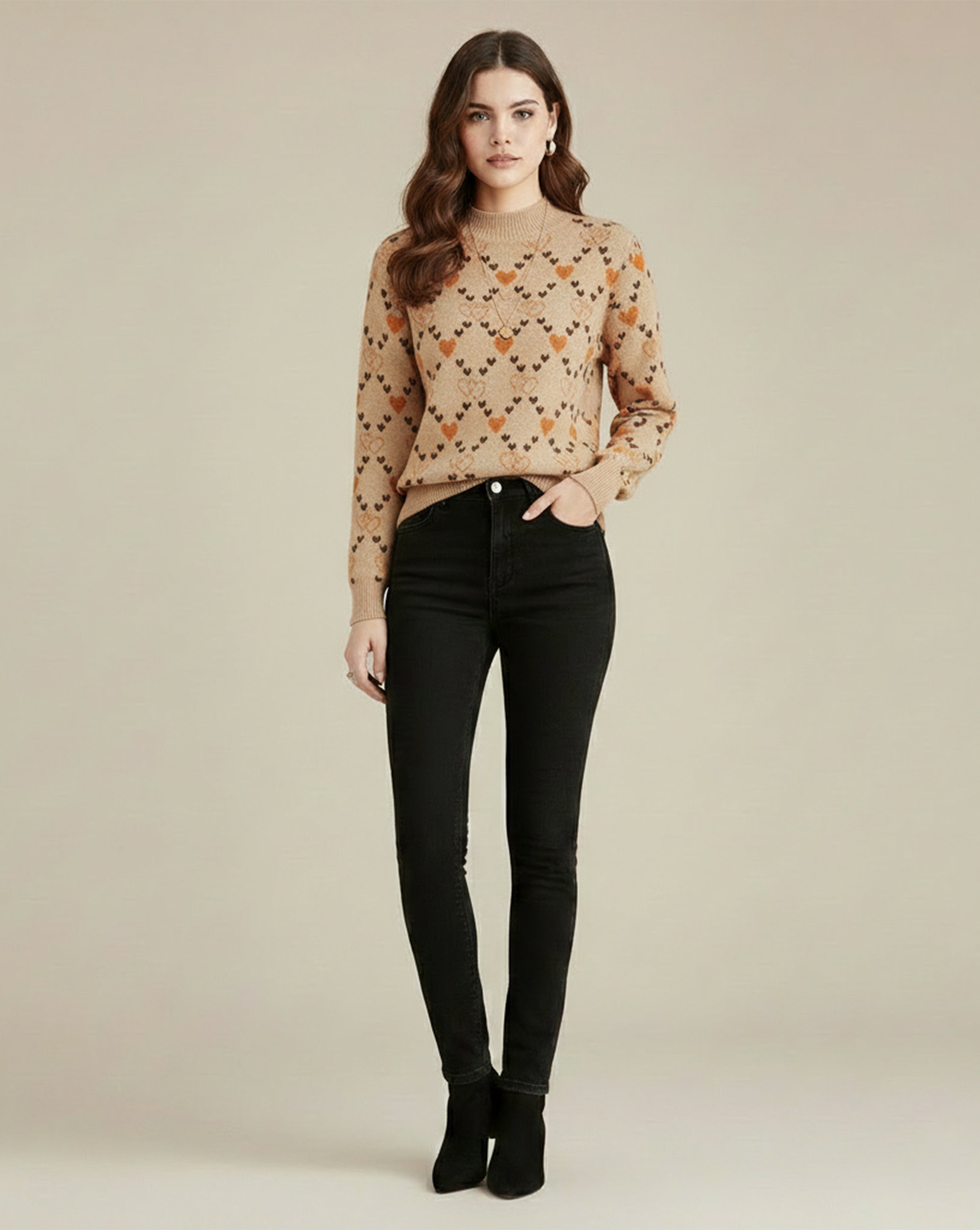 Heart Knitted Sweater