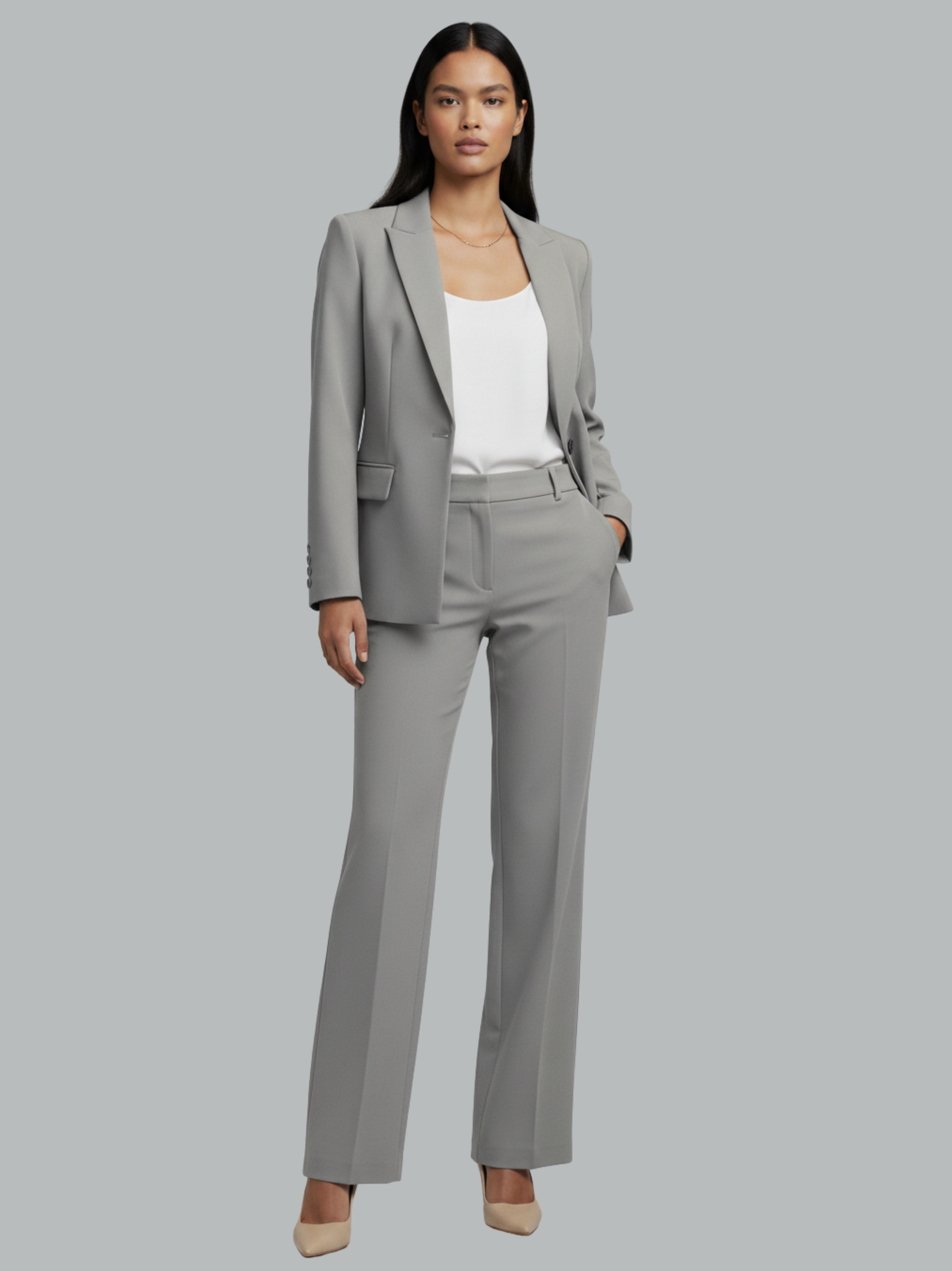 Chic Cotton Blend Suit Set