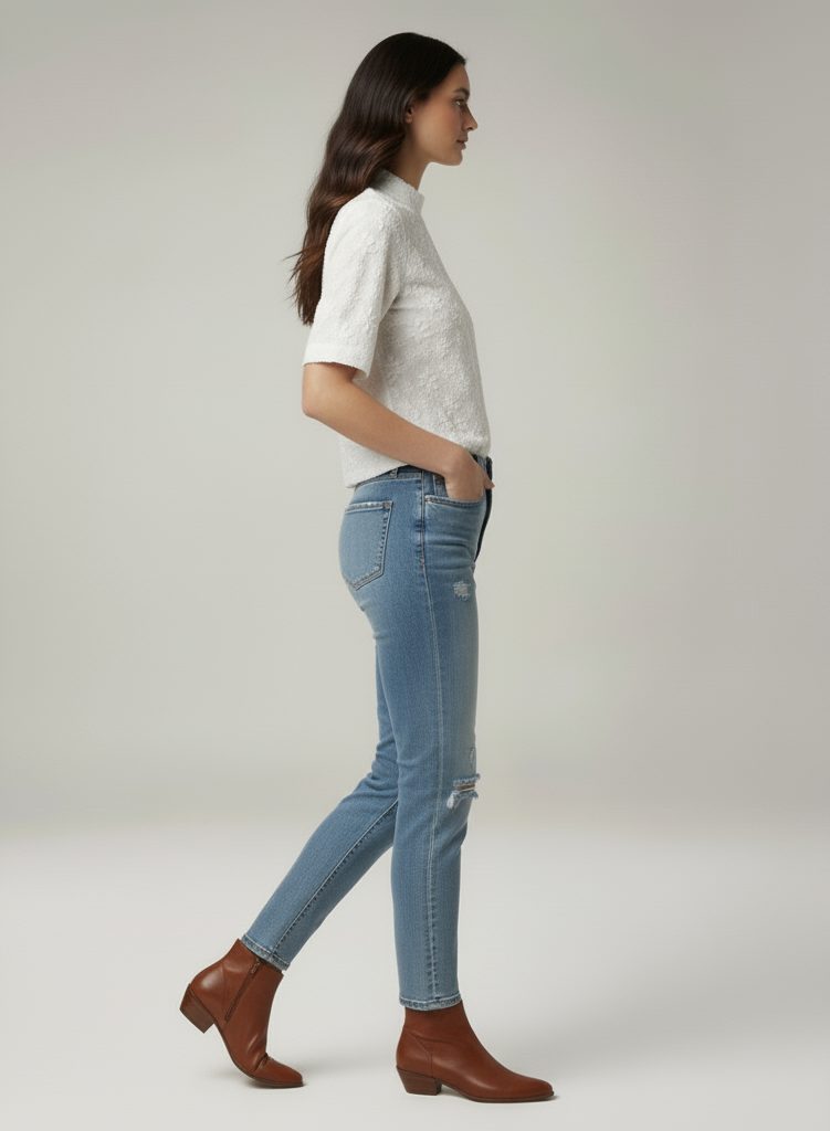 Elegant Bloom Collar Blouse