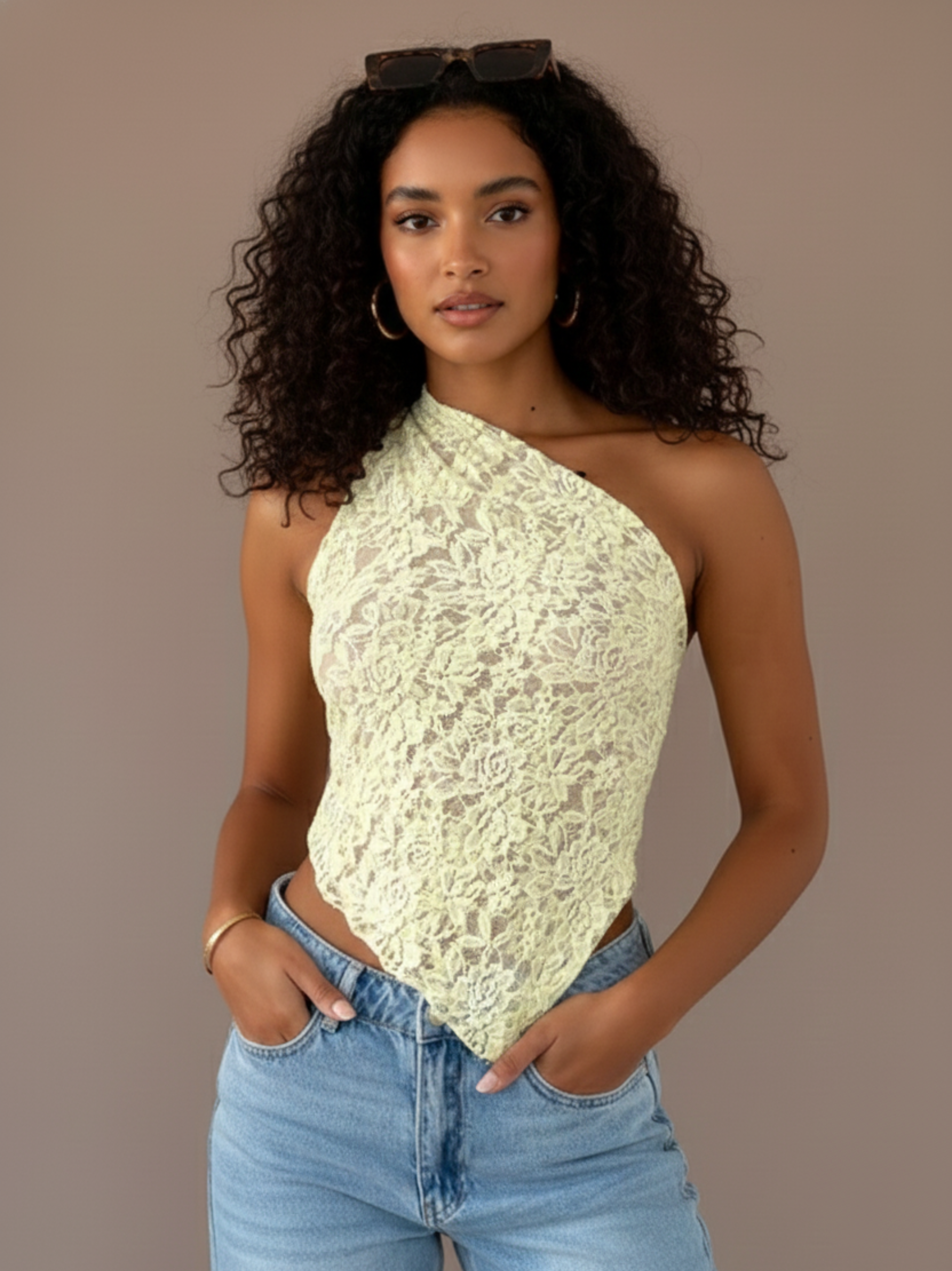 Jasmin Lace Summer Tie-Up Top