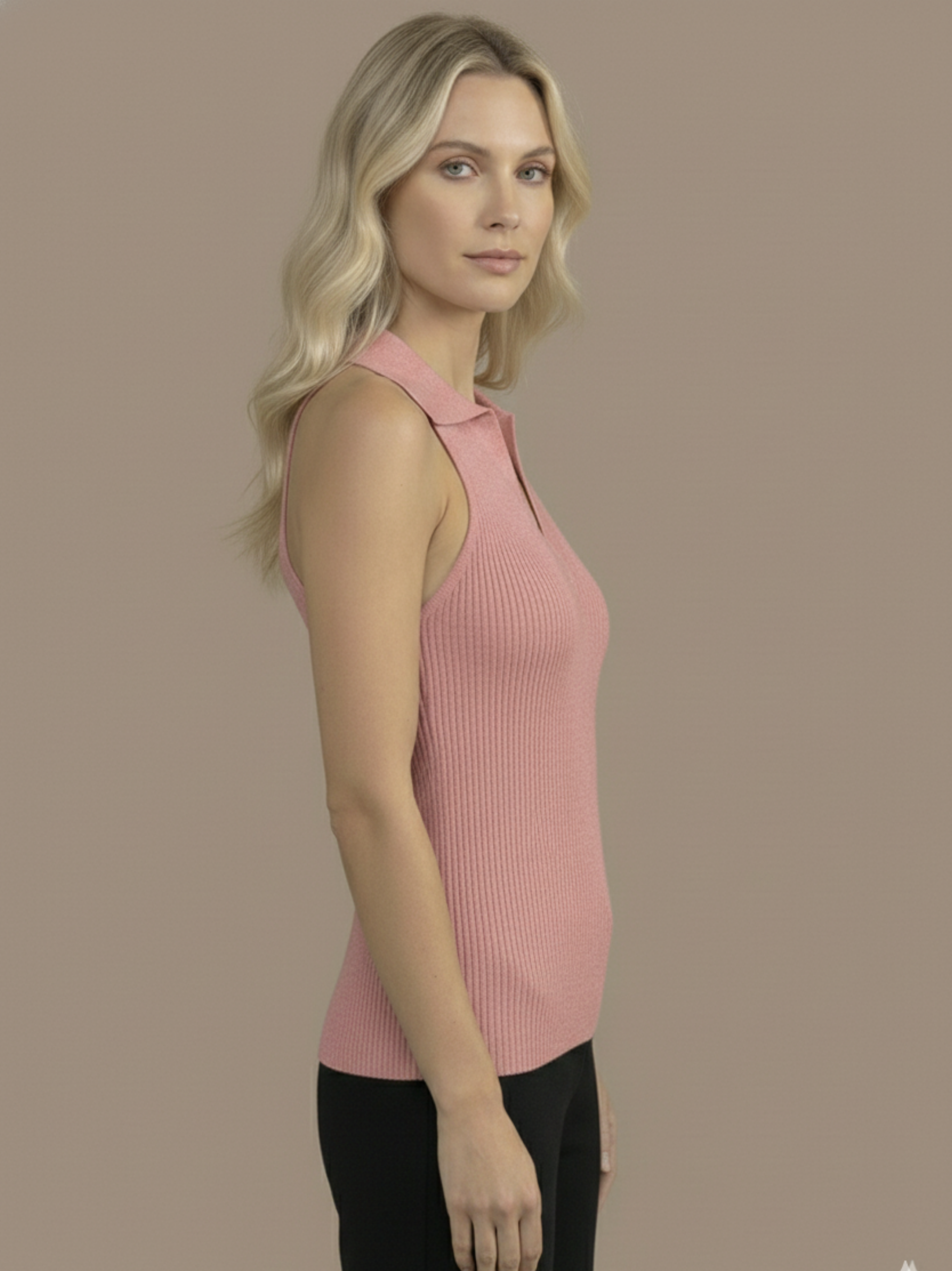 Stella V-Neck Ribbed Top