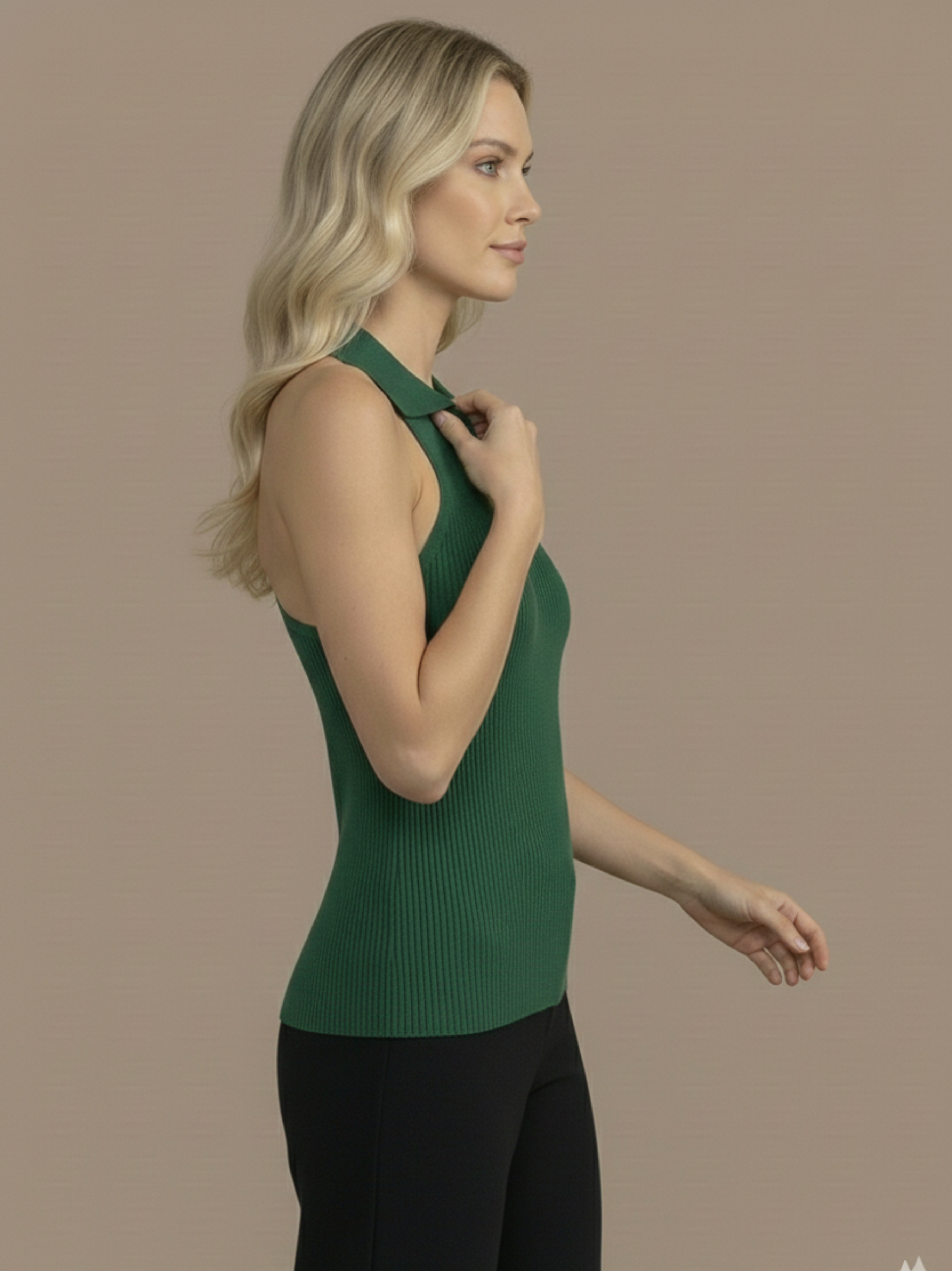 Stella V-Neck Ribbed Top