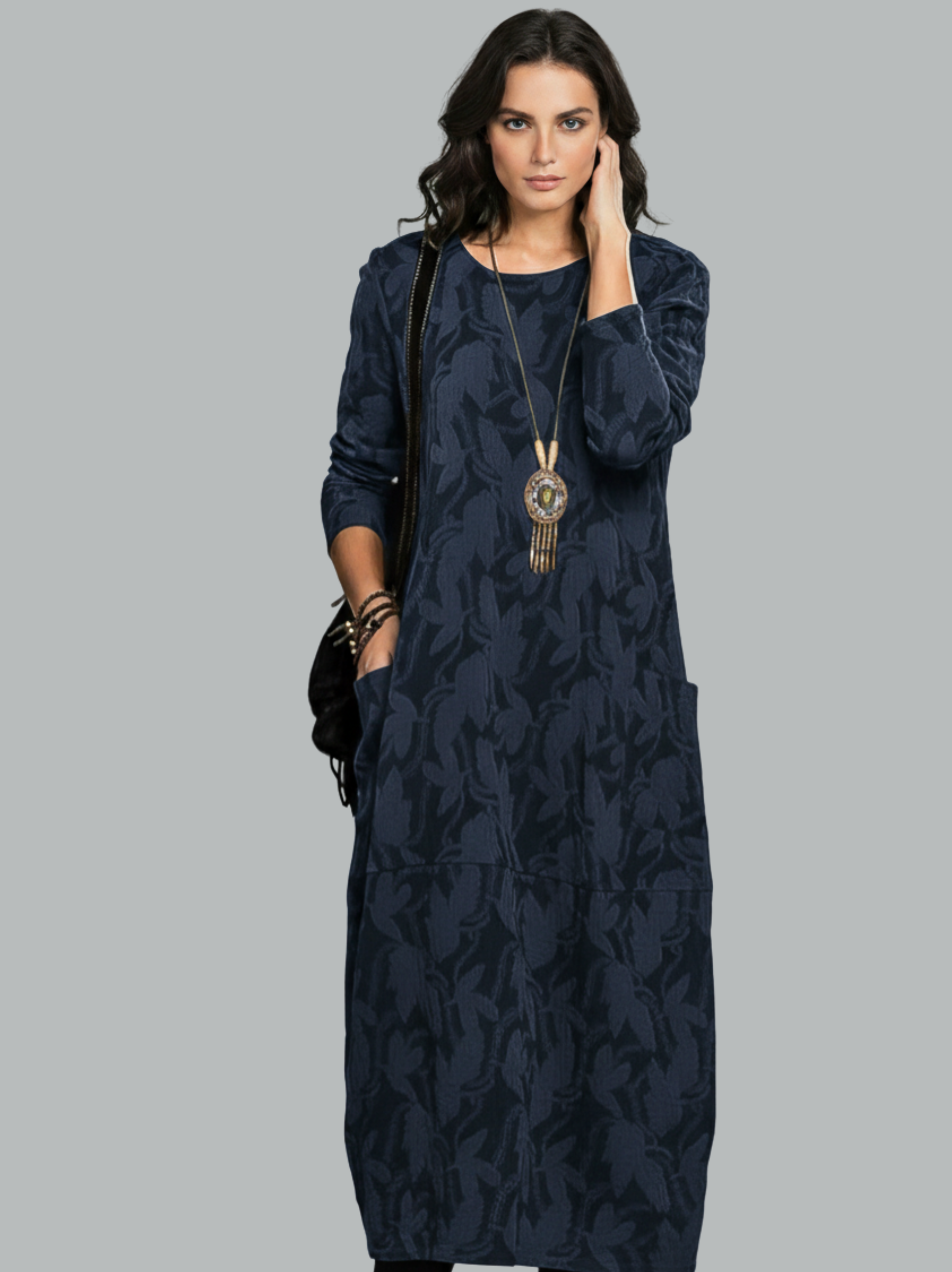 Clara Printed Long Sleeve Dress