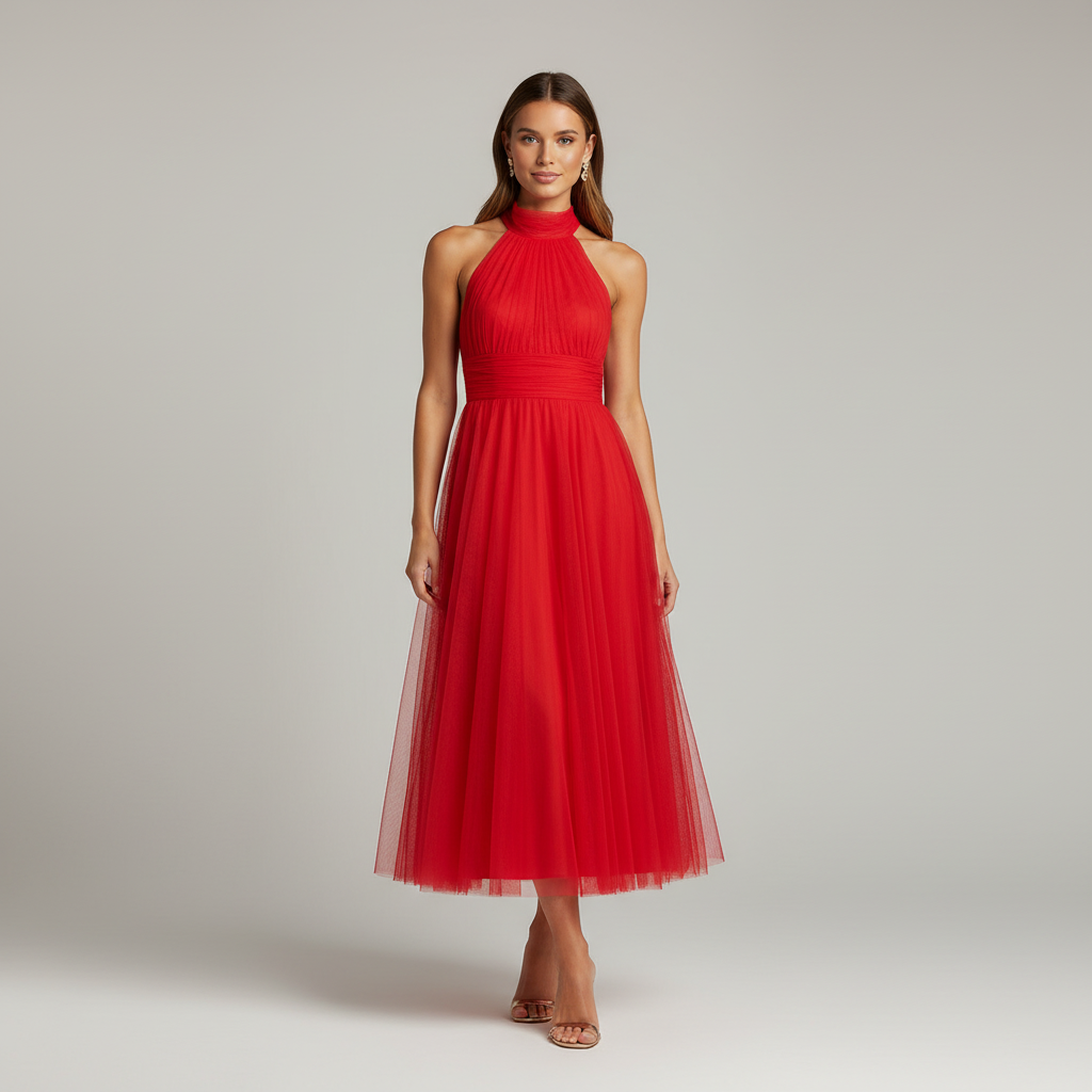 Ethereal Tulle Halter Gown