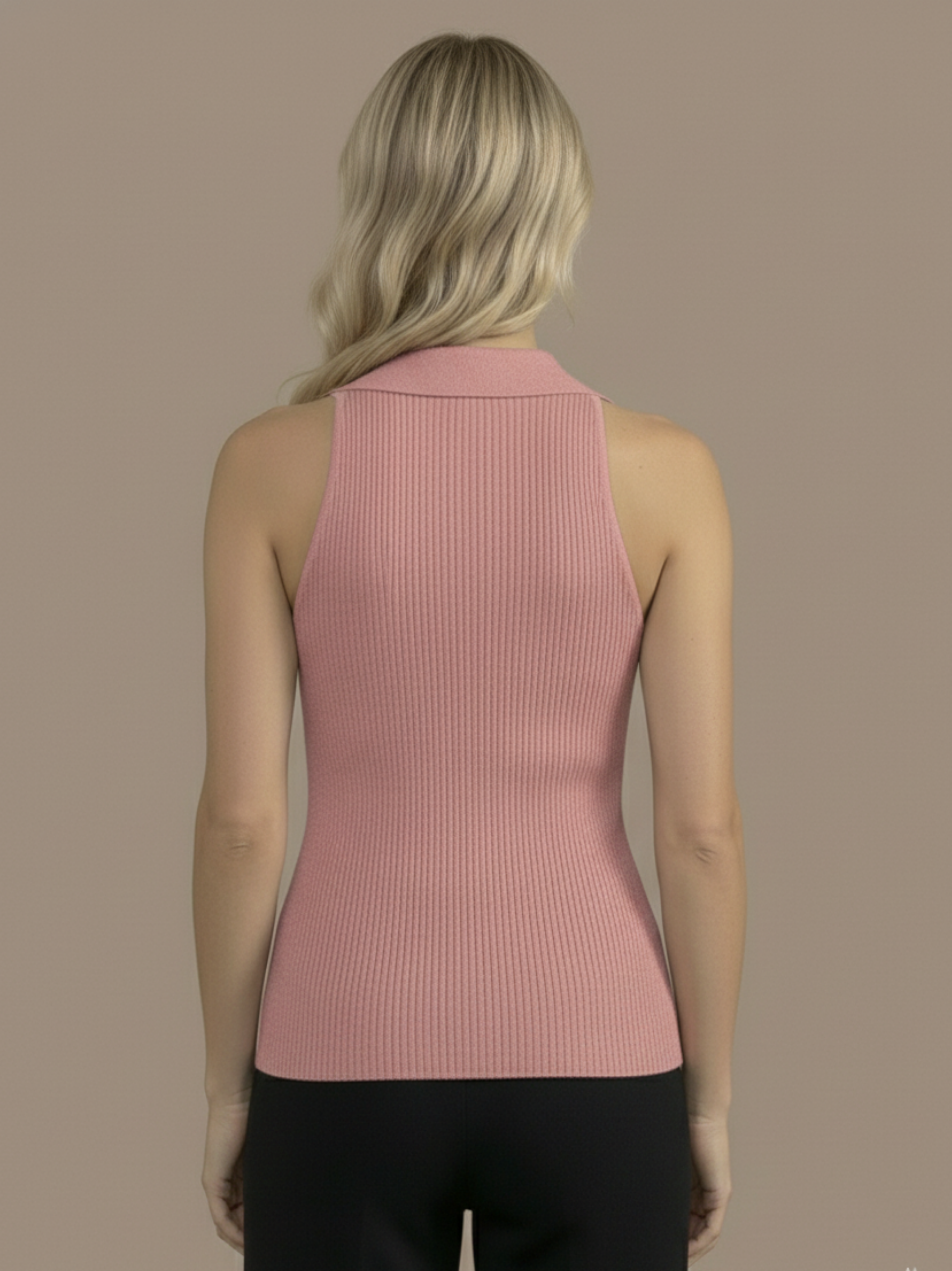 Stella V-Neck Ribbed Top