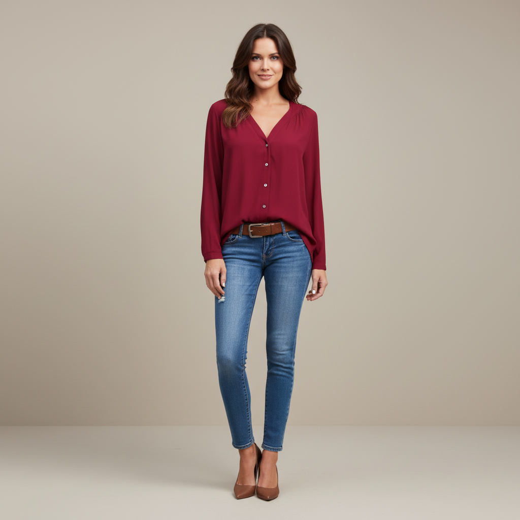 Flowy Button Down Blouse