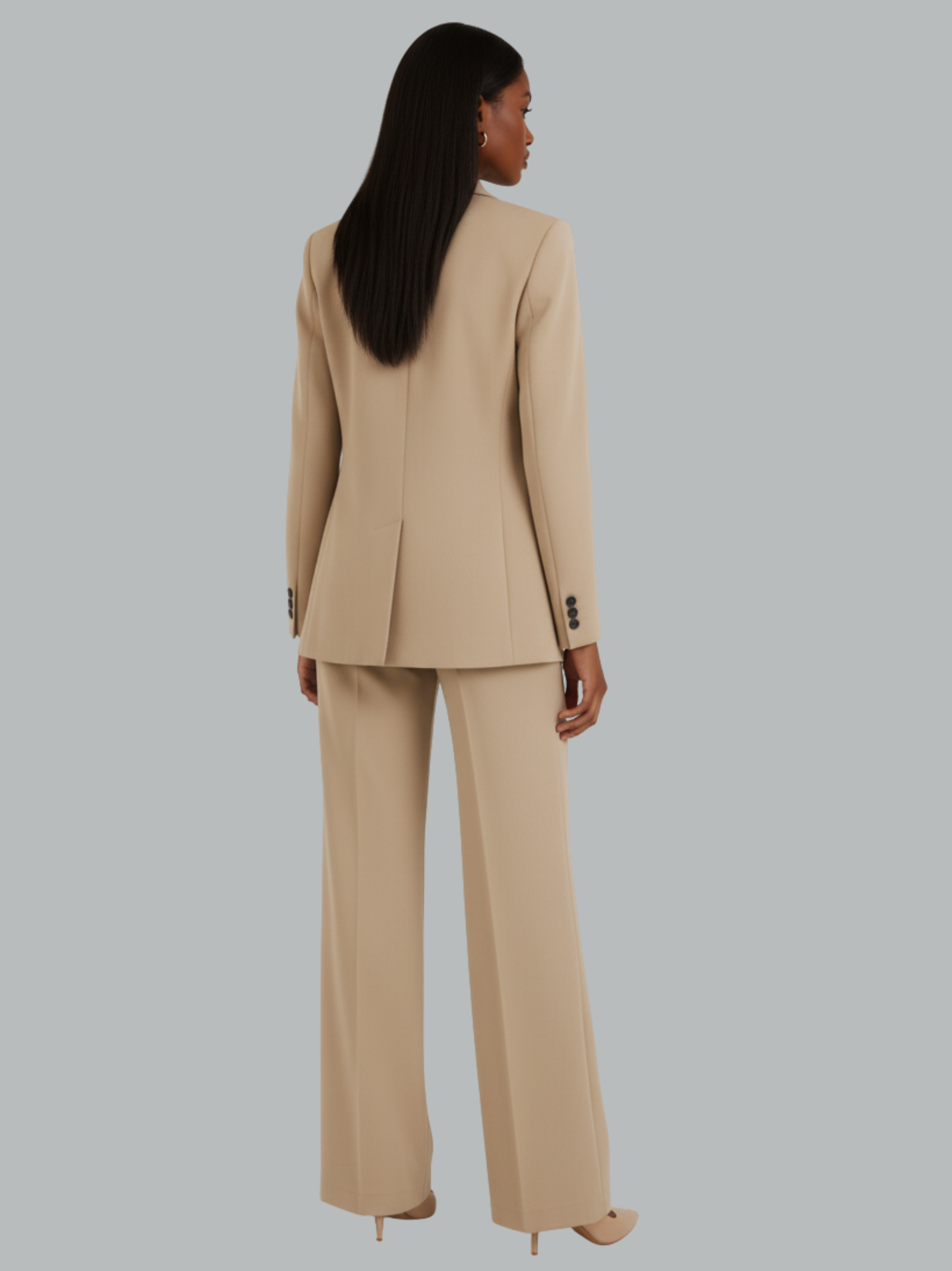 Chic Cotton Blend Suit Set